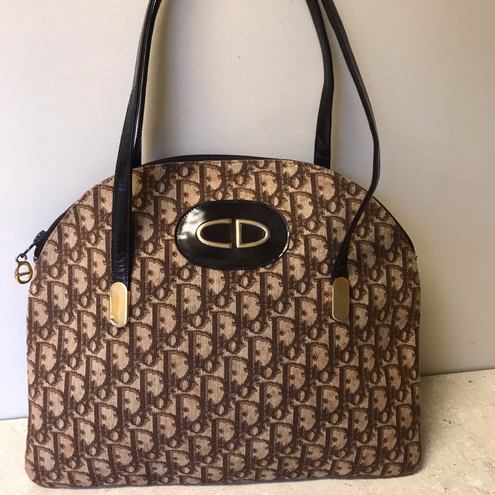 Vintage Christian Dior oblique  shoulder bag